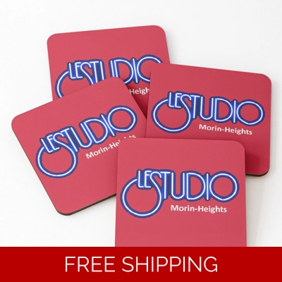 Coasters CH Red White & Blue logo Morin-Heights (set of 4)